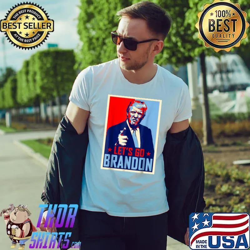Retro Vintsge Let's Go Brandon Trump Poster Joe Biden Chant T-Shirt Unisex