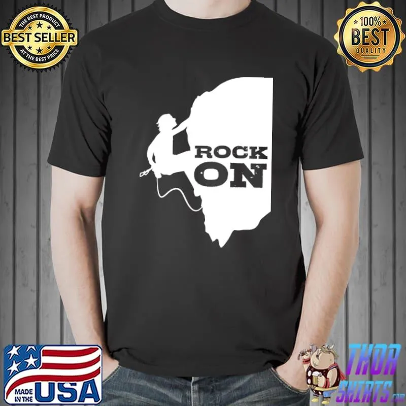 Rock On Climber Telluride Climbing Summit Boulder T-Shirt Unisex