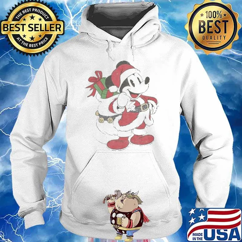 Santa Mickey Mouse Holiday Christmas Shirt Hoodie