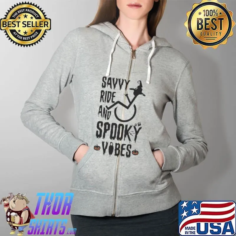 Savvy Ride And Spooky Vibes Halloween s Full Zip Hooded
