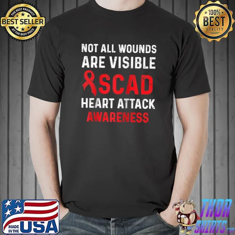 SCAD Heart Attack Survivor Warrior Awareness Raglan Baseball T-shirt