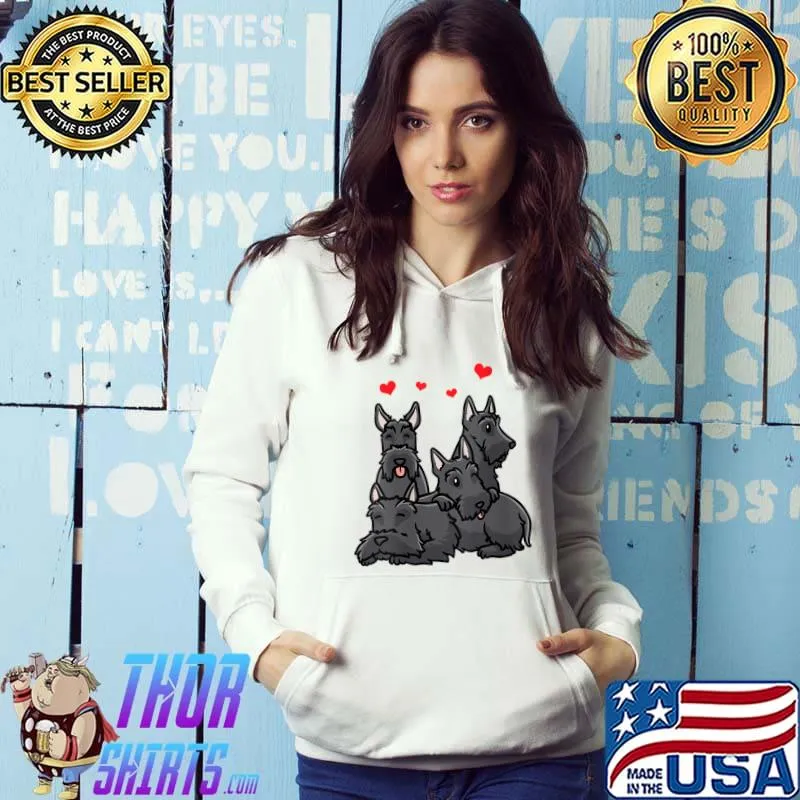 Scottish Terrier Dog Aberdeen Terrier T-Shirt Hoodie