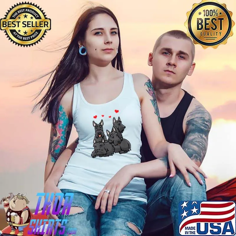 Scottish Terrier Dog Aberdeen Terrier T-Shirt Tank Top
