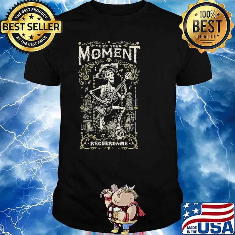Seize your moent recuerdamne skull shirt