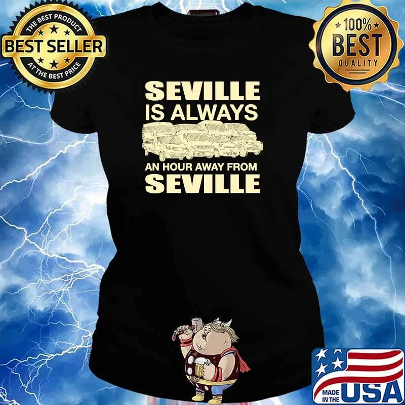 Seville is an Hour Away Spain Traffic Sevillan Rush Hour T-s Ladies tee