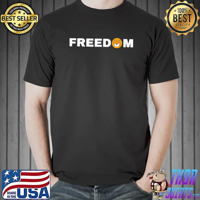 Shib Freedom, Shiba Inu Shib Coin Men Crypto Hodl T-Shirt