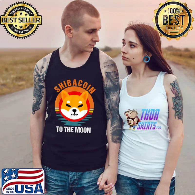 Shiba Inu To The Moon, Shib Coin Men Crypto Hodl T-Shirt Tank Top