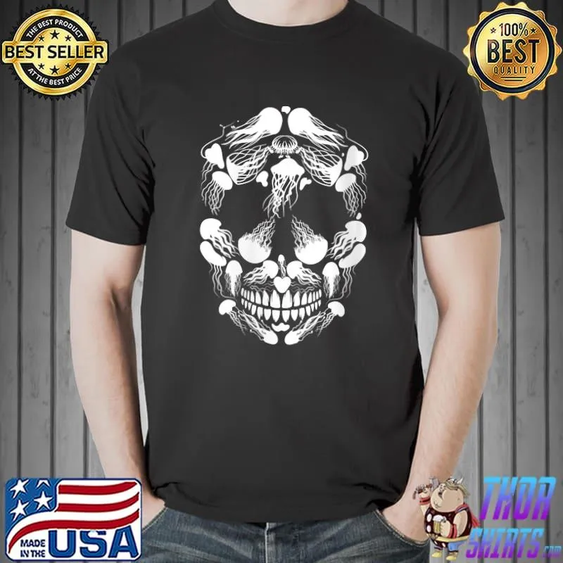 Skull Jellyfish Skeleton Halloween Costume Scary T-Shirt