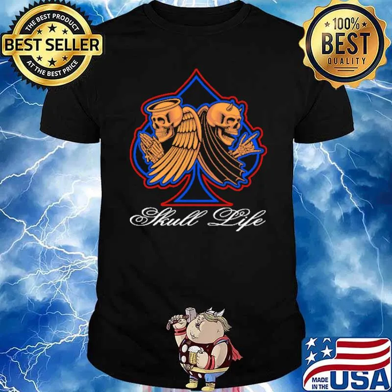 Skull life angel heart pray shirt