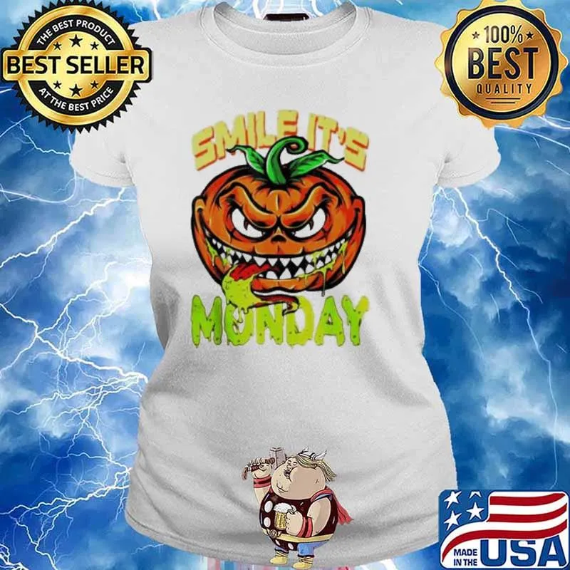 Smile It’s Monday Halloween Happy Pumpkin Halloween s Ladies tee