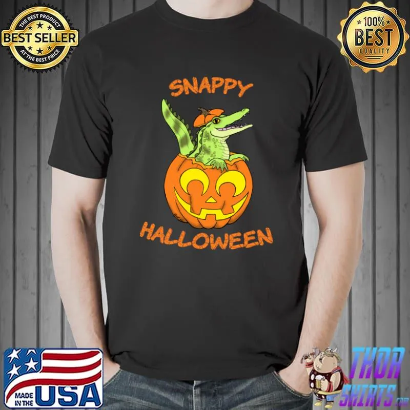 Snappy Pumpkin Halloween Croc T-Shirt Unisex