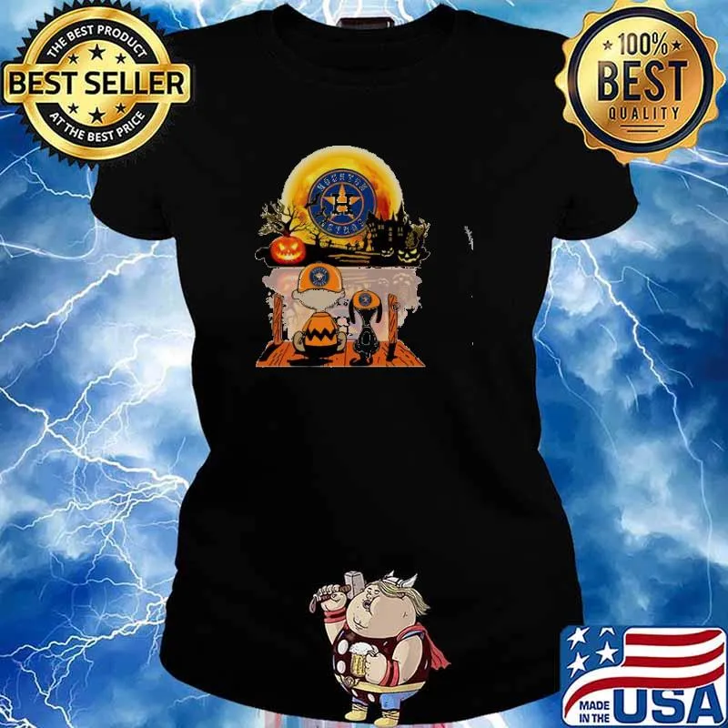 Snoopy and Friends New York Yankees Vs Houston Astros Halloween Shirt Ladies tee