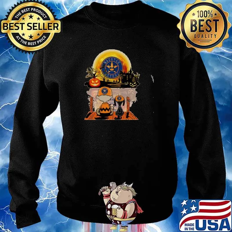 Snoopy and Friends New York Yankees Vs Houston Astros Halloween Shirt Sweater