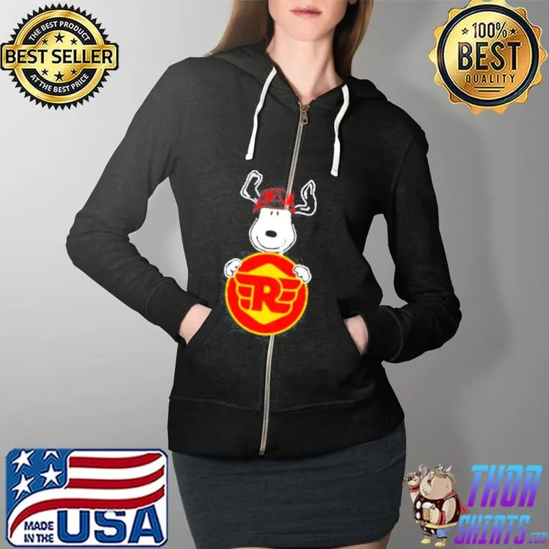 Snoopy hug Royal Enfield Logo s Full Zip Hooded
