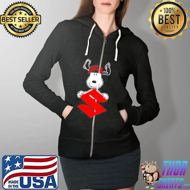 Snoopy hug Suzuki Logo s Full Zip Hooded