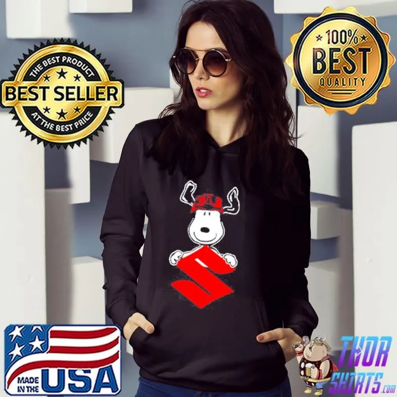 Snoopy hug Suzuki Logo s Hoodie