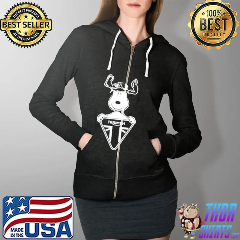 Snoopy hug Triumph Logo s Full Zip Hooded