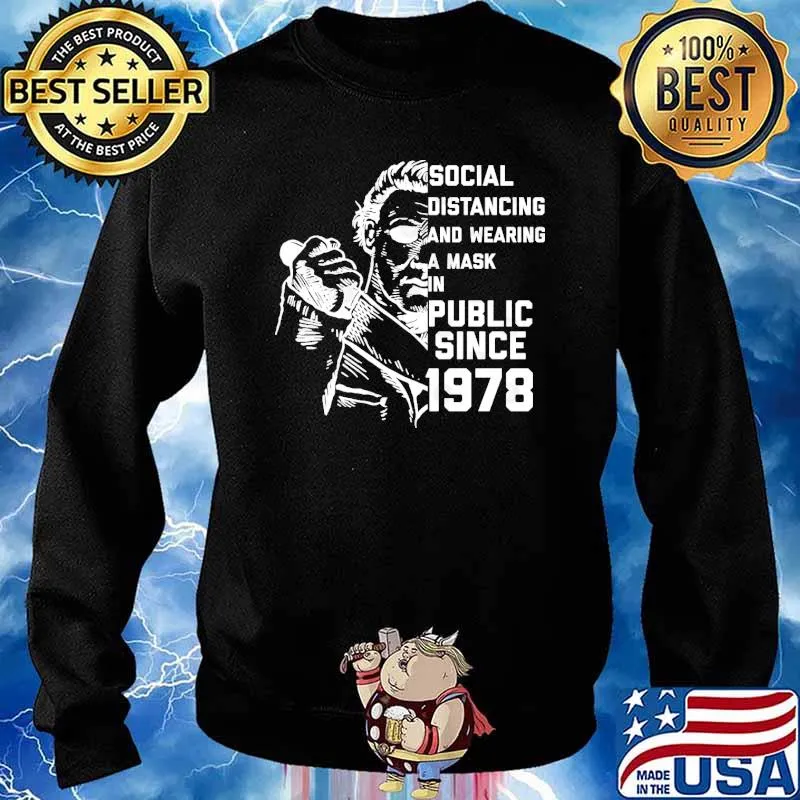 Social Distancing and Wearing a Mask in Public Since 1978 Knife s Sweater