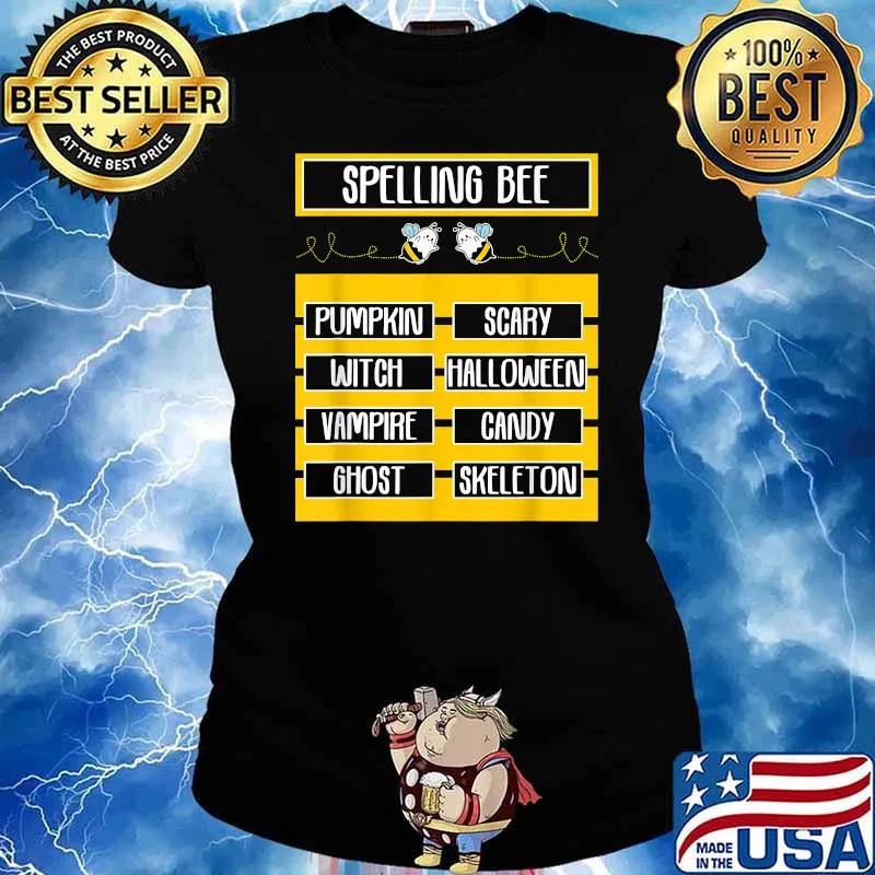 Spelling Bee Pun Halloween Costume for Teachers T-Shirt Ladies tee