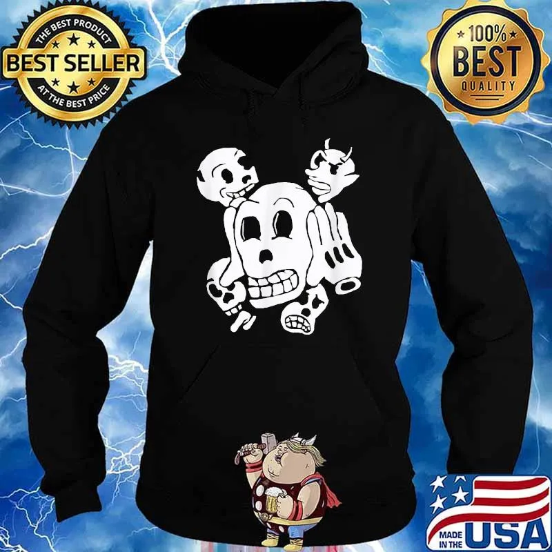 Spooky Rubber hose Skeleton Halloween Alternative Scary T-Shirt Hoodie