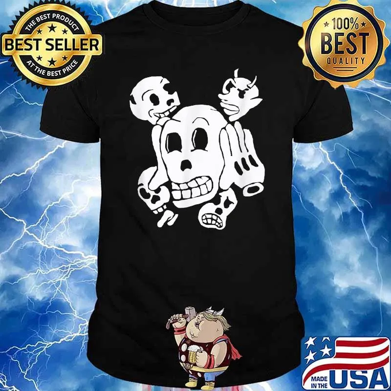 Spooky Rubber hose Skeleton Halloween Alternative Scary T-Shirt