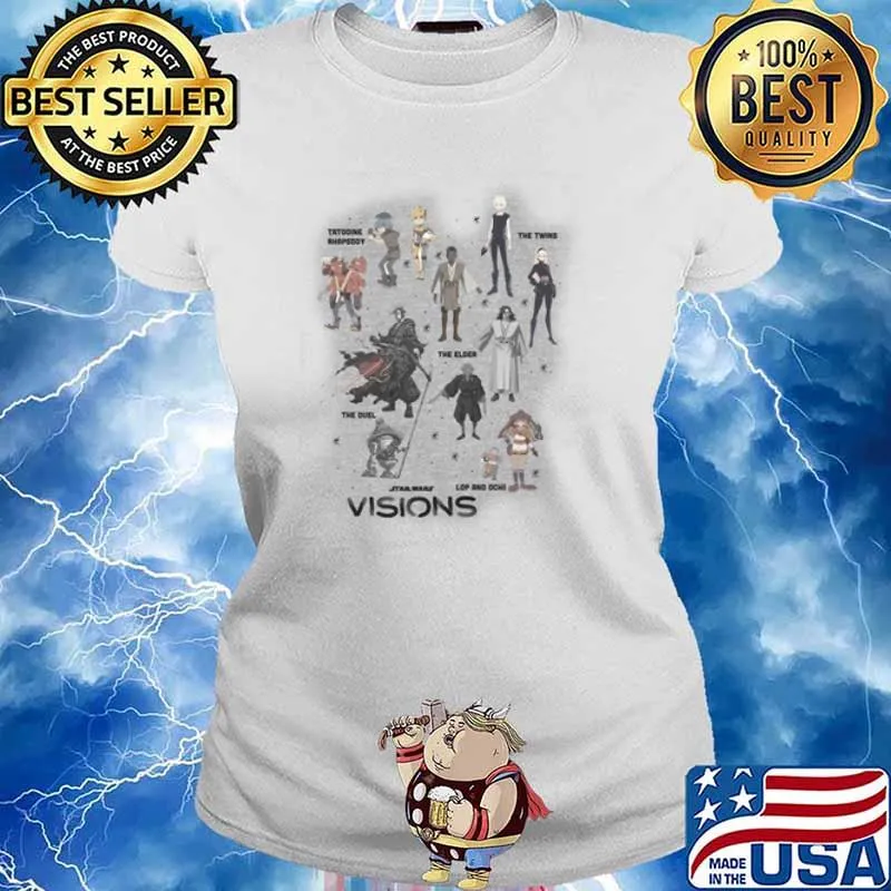 Star Wars Visions Character Tatooine Rhapsody The Twins The Elder The Duel s Ladies tee