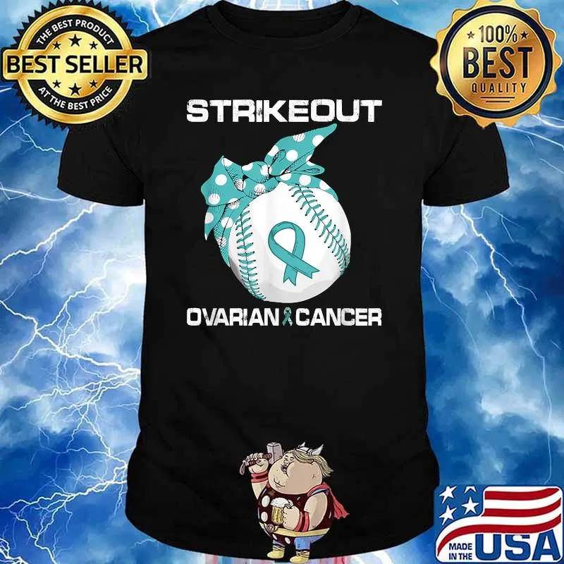 Strike Out Ovarian Cancer Awareness Softball Fighters T-Shirt