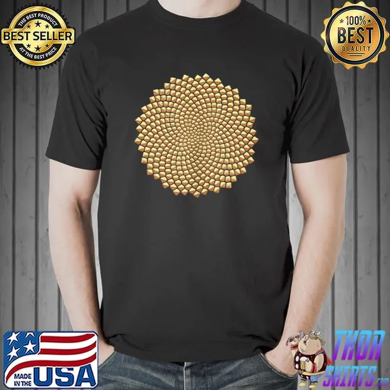 Sunflower, seeds, Fibonacci, Phi, golden ratio, mathematics T-shirt