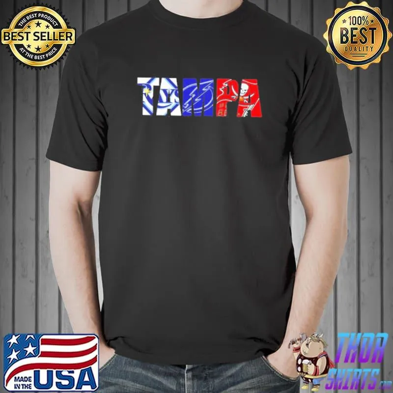 Tampa sports team Tampa Bay Rays Tampa Bay Lightning Tampa Bay Buccaneers shirt