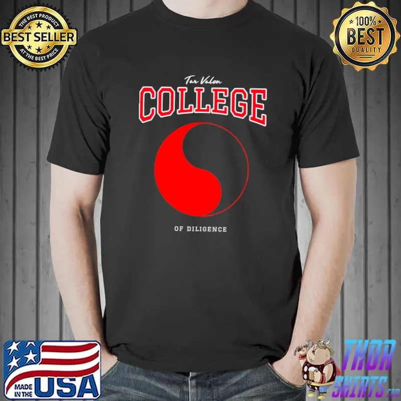 Tar Valon College of Diligence Red Ajah Wheel of Time Parody Design Premium T-Shirt Unisex