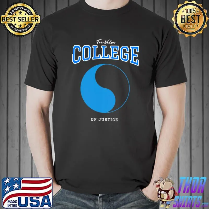 Tar Valon College of Justice Blue Ajah Wheel of Time Parody Design Premium T-Shirt Unisex