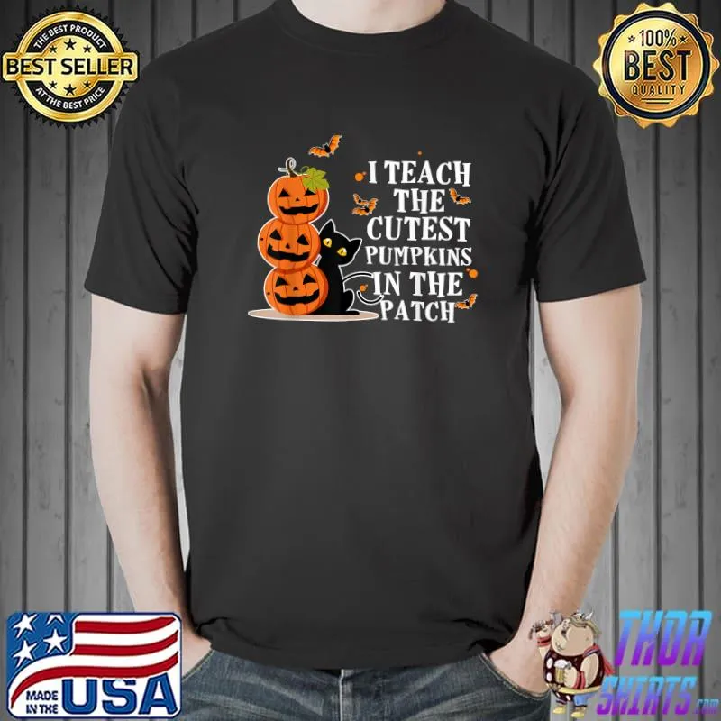 Teacher Halloween Pre-K Teacher Kindergarten Cutest Pumpkins T-Shirt