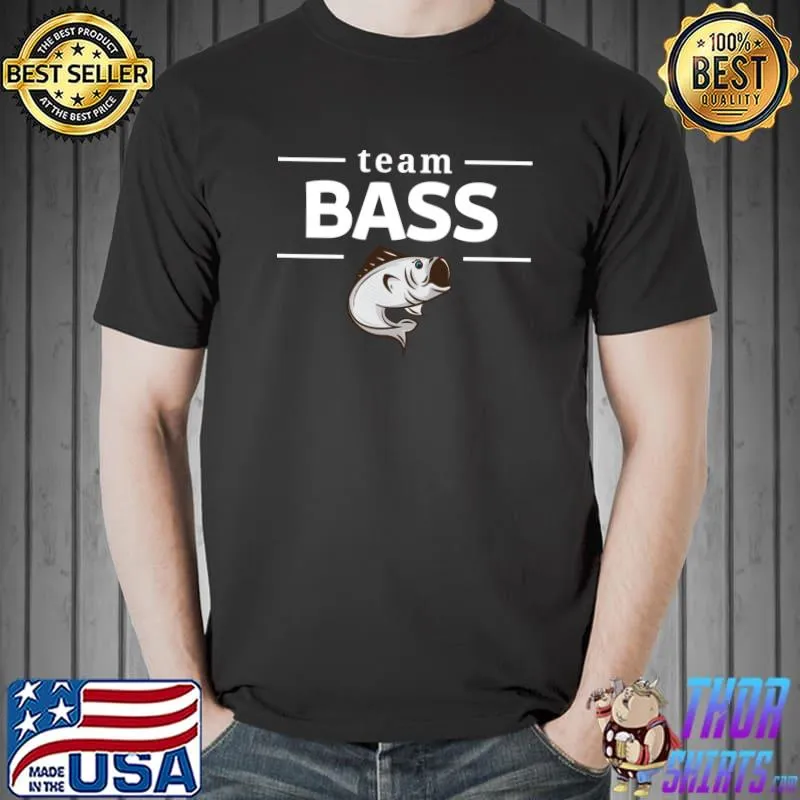 Team Bass Party Group Funny Fishing Fisherman T-Shirt Unisex