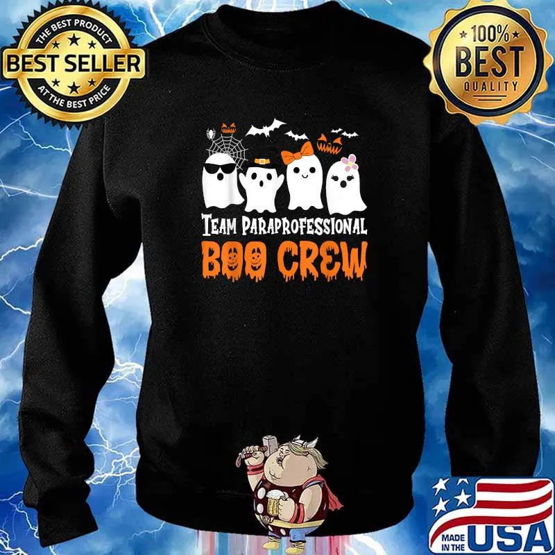 Team Paraprofessional Boo Crew Halloween Ghost T-Shirt Sweater