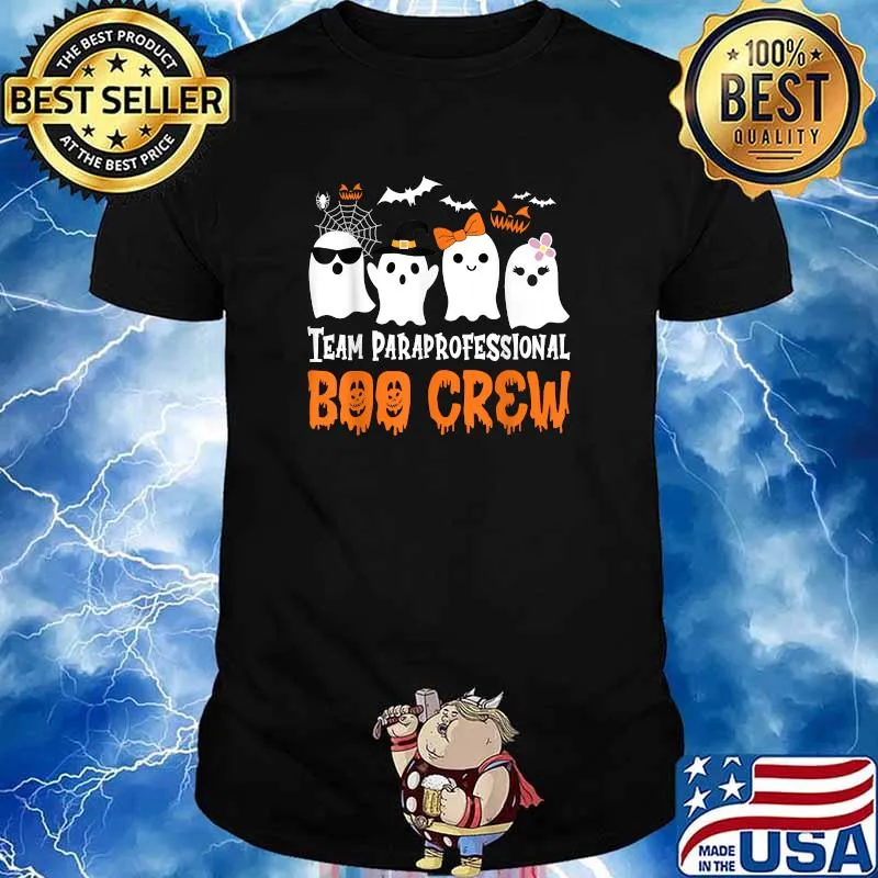 Team Paraprofessional Boo Crew Halloween Ghost T-Shirt