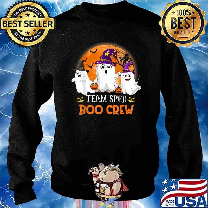 Team SPED Boo Crew Halloween Ghost SPED Special Ed Teacher T-Shirt Sweater