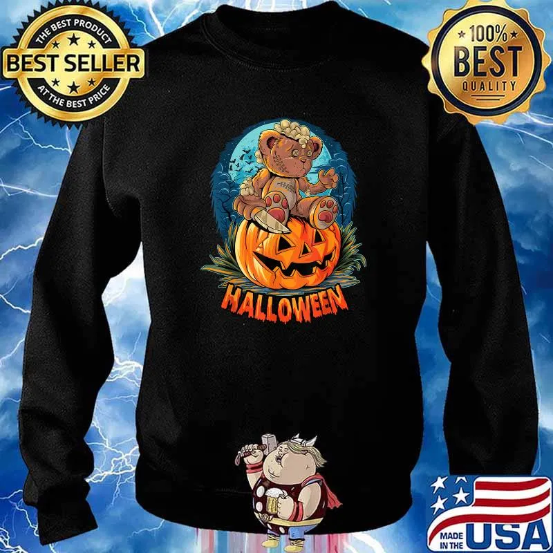 Teddy Bear Halloween Costume Pumpkin T-Shirt Sweater
