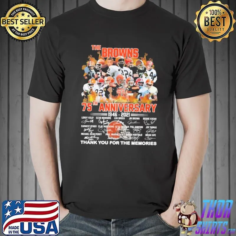 The browns thank you for the memories signatures shirt