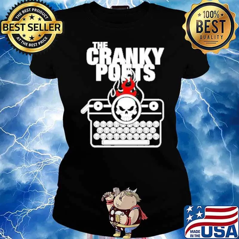 The Cranky Poets Skull s Ladies tee