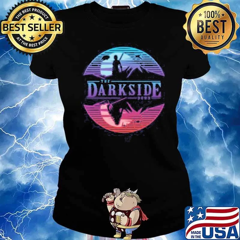 The Darkside Down Mandalorian Star wars Retro s Ladies tee