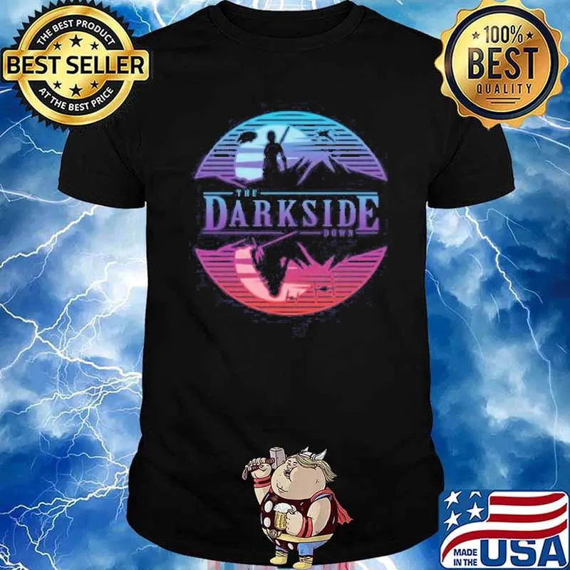The Darkside Down Mandalorian Star wars Retro shirt
