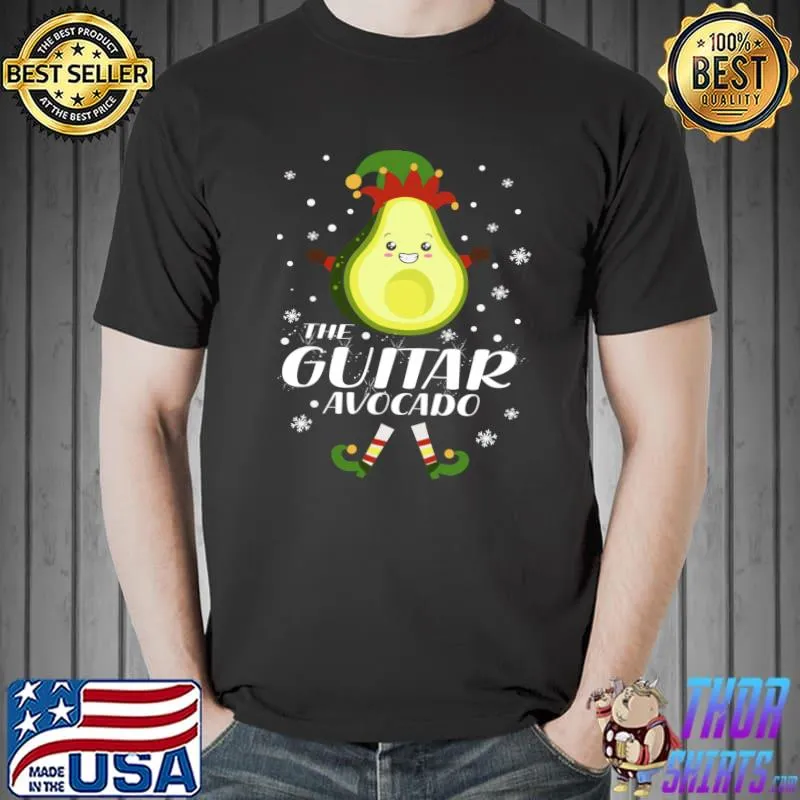 The Guitar avokado xmas avomerry Christmas Pajamas Classic T-Shirt Unisex