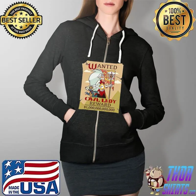 The Owl House Wanted Owl Lady Reward s Full Zip Hooded