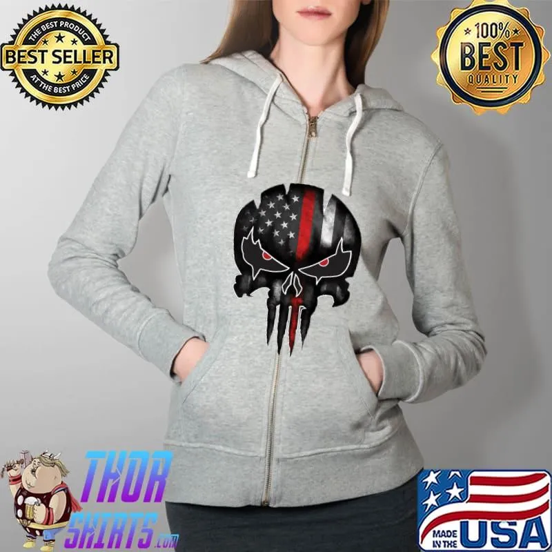 the panecher skull with american flag Classic T-Shirt Full Zip Hooded