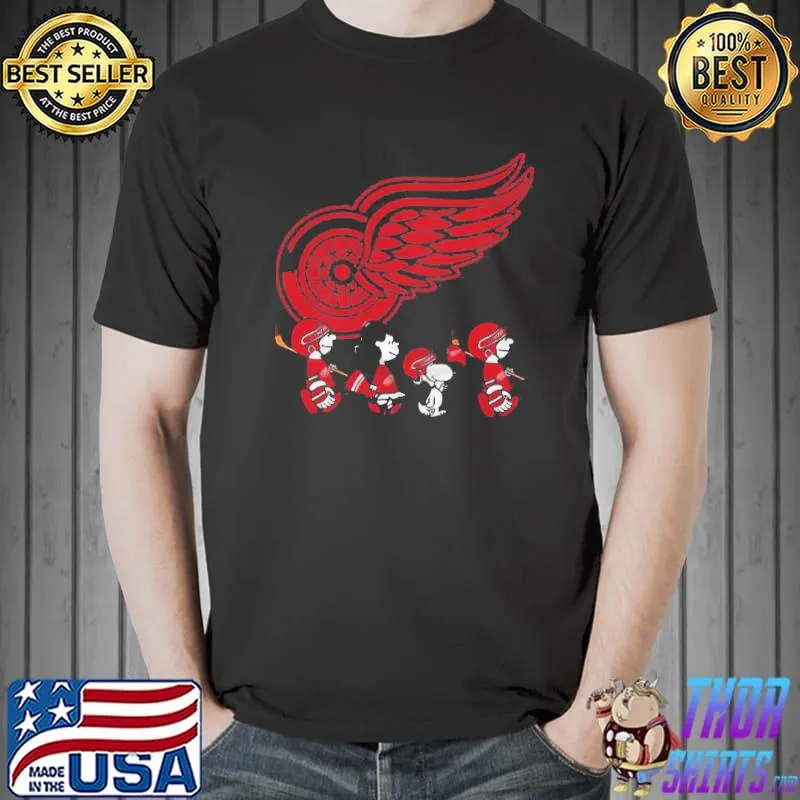 The Peanut Characters Detroit Red Wings Shirt Unisex