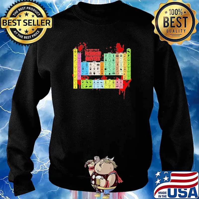 The Periodic Table of Horror Movies science s Sweater