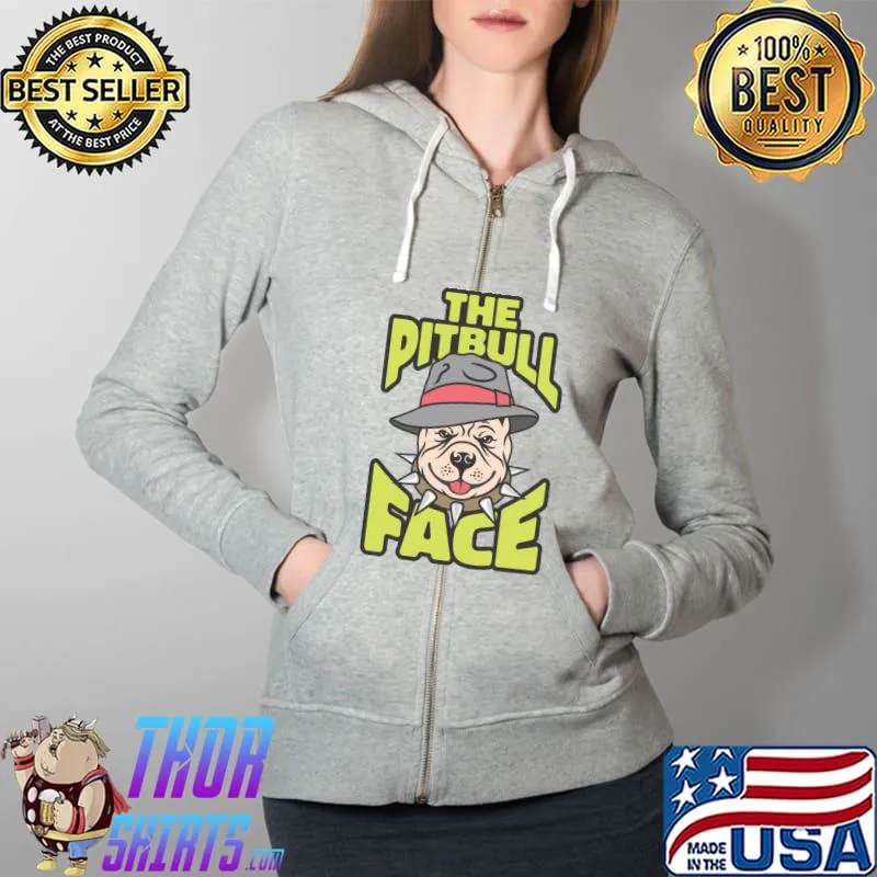 The Pitbull Face, Funny Dog Owner, Ladies Man Dog T-s Full Zip Hooded
