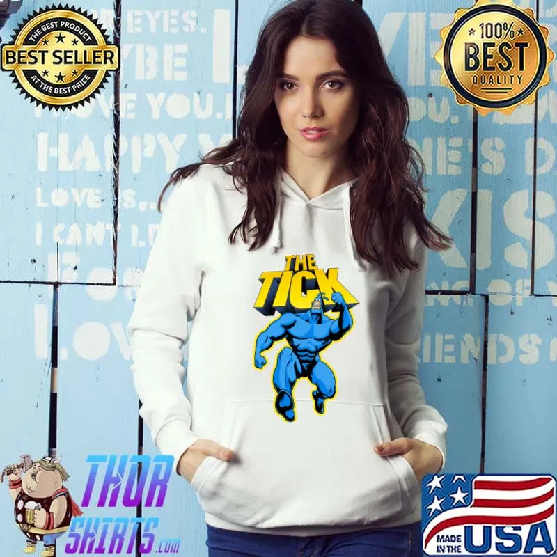 The Tick Superhero Parody Character with Logotype, 1994 TV series Classic T-Shirt Hoodie