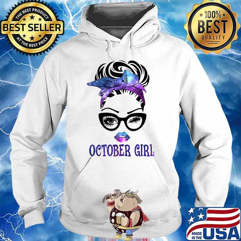 The winking girl was born in October T-Shirt Hoodie