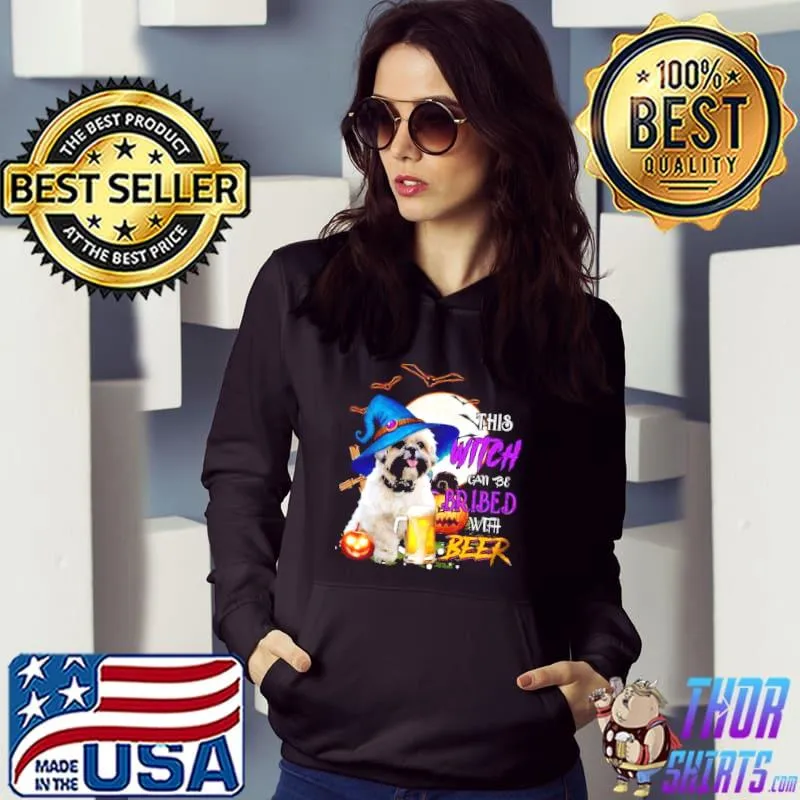 This witch can be bribed with beer pumpkin halloween s Hoodie